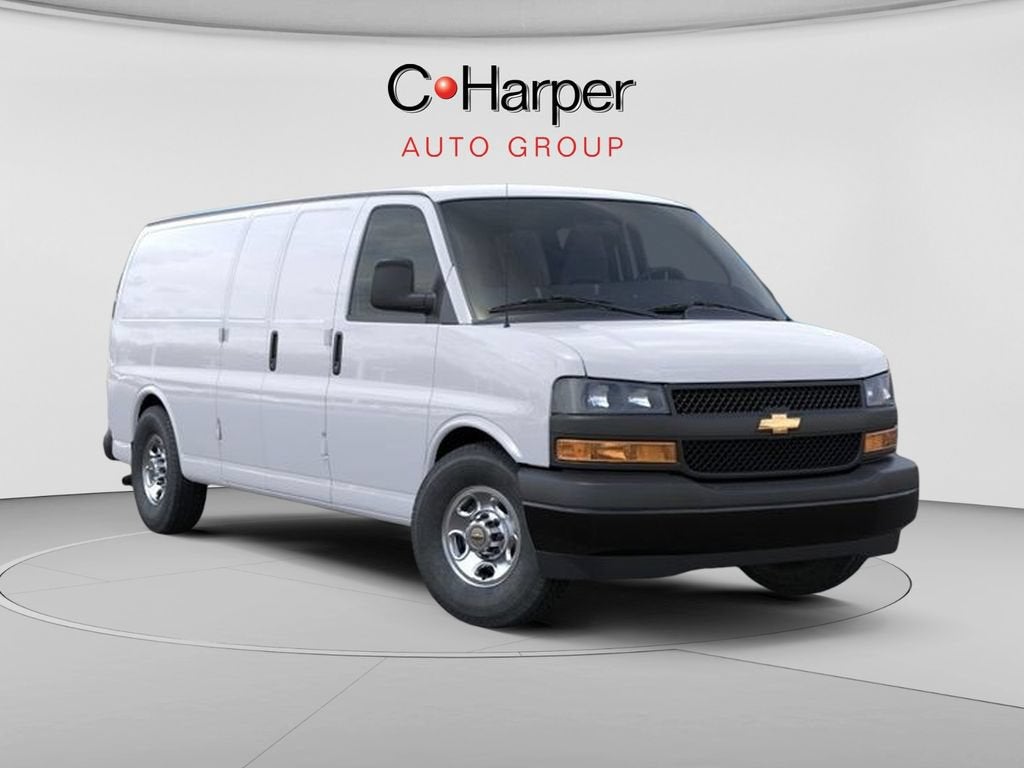 2026 Chevrolet Express Cargo WT in Summit White — front three-quarter view